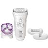 Braun Silk-épil 9 SkinSpa 9-941 Wet & Dry Epilatore e Sistema di Esfoliazione senza Filo con 4 Accessori