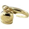Cavaliere Gioielli Anello con Campanella Dorata Capri Argento 925 Pendente Regolabile Donna Ragazza