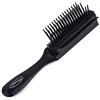 Fine Lines Spazzola per capelli a 5 file per uomini e donne, cuscino in gomma nera, ideale per capelli ricci o fini ed estensioni dei capelli, compagno di viaggio perfetto, design leggero e
