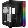 be quiet! Light Base 900 DX Black PC Case, vista panoramica mozzafiato, show case, design Dual Chamber, striscia LED ARGB massiccia, invertita e utilizzabile orizzontalmente, scheda madre E-ATX