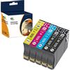 OGOUGUAN 502XL Cartuccia d'inchiostro di ricambio per Epson 502 Cartuccia Kompatibel mit Expression Home XP-5100 XP5100 XP-5105 XP5105 Epson Workforce WF-2860 WF-2860DWF WF-2865 (5 pezzi)