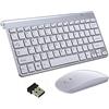 EONYUANGUO Tastiera e mouse senza fili, tastiera wireless portatile e mouse Combo 2,4 G full size silenzioso DPI regolabile per Windows, Mac OS, laptop Smart TV-UK layout