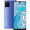 VIVO Y21 Smartphone, 4 GB di RAM e 64 GB di ROM, Batteria da 5000 mAh, Display Halo HD+ da 6.51, Fotocamera Posteriore AI da 13 MP, Sistema Operative Android 11, Metallic Blue