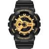 RORIOS Orologio Coppia Elettronico Orologio da Polso Multifunzione Militare Orologio Uomo Donna Orologio Digitale Quarzo Resina Cinturino per Ragazze Ragazzi Oro nero A