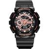 RORIOS Orologio Coppia Elettronico Orologio da Polso Multifunzione Militare Orologio Uomo Donna Orologio Digitale Quarzo Resina Cinturino per Ragazze Ragazzi Nero Oro rosa A