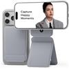 MOFT Treppiede Smartphone per iPhone Serie 16/15/14/13, Universale Invisibile Treppiede Supporto per Telefono con 3 Modalità per Self-Vlogging, Sfogliare, Macrofotografia, Videochiamata, Cemento