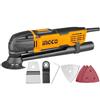 Ingco MF3008 Utensile multifunzione 300 W + Accessori Smerigliatrice e Raschietto elettrico