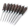 Samnuerly Set scalpelli/inserti scalpelli, set scalpelli per legno in acciaio al cromo manganese da 8 pezzi (4/5/6/8/10/12/14/16 mm) con manico in legno duro per intaglio del legno, carpenteria, tagli