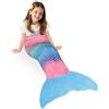Catalonia Classy Coda di Sirena Coperta, Sacco Nanna per Bambini, Morbido Caldo Pile Sirena Plaid, Arcobaleno Blu Ombre, 155 x 48 cm