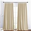 PONY DANCE Tenda Oscurante Termica Isolante da Interno Tende Termiche Camera da Letto con Passanti Curtains Beige per Salotto Eleganti 2 Pezzi 140x245 CM