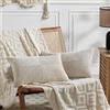 FDTERN Set di 2 Boho Federe de Cuscini per Divano 50x70 in Velluto a Coste Moderno Morbido Motivo a Croce Decorativa Copricuscini per Divano Camera da Letto,Taupe