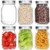 Zanfqvo 6 pezzi Barattoli per conserve 500 ml, Barattoli Vetro ermetici con tappo, Vasetti per marmellata, Barattolo di Stoccaggio Alimentare per marmellate, conserve fatti in casa, fermentazione di alimenti