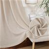 PONY DANCE Tende Lino Semitrasparenti per Camera da Letto Tende Moderne per Soggiorno 200g/m² Linen Curtains con Fettuccia per Cucina 2 Pezzi L 140 x A 220 CM, Beige Chiaro