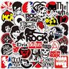 Zhlearda 100 Pezzi Rock and Roll Band Sticker Pack, Adesivi Vintage Punk in Vinile per Valigie, Computer e Skateboard