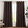 PONY DANCE Tende Oscuranti con Anelli per Salotto Tenda Camera da Letto Termiche Isolanti per Interni Curtains Moderne per Soggiorno 2 Pezzi L 140 x A 240 cm, Marrone