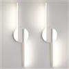 FUPE 2 pezzi 47cm Applique da Parete Interno LED 1200 Lumen Lampada da Parete Moderno Regolabile(luce bianca fredda/luce neutra/Giallo caldo),Per Ristorante Scale Camera da letto Soggiorno