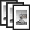 upsimples Cornice 20x30, Confezione da 3 Cornici portafoto Nere, Formato 30x20 cm, Con Supporto Orientamento Orizzontale o Verticale, Cornici per Ppuzzle, Parete, Poster, Diploma Universitario