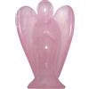 Mina Heal - Statuetta angelo custode, in quarzo rosa di alta qualità, simbolo di amore, pace e guarigione - formato da tasca, One piece
