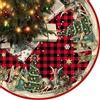 MUXIWOM Gonne Albero di Natale 120cm Rotondo Tappeto Sotto Albero di Natale Copri Base per Decorazioni per Feste Natalizie(G)