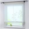 Joyswahl Tenda a pacchetto in voile trasparente, Lisa con coulisse, ricamata, 60 x 140 cm, colore bianco, confezione da 1 pezzo