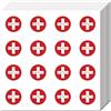 CREATCABIN 128 pz Adesivi Croce Rossa Decalcomania Autoadesiva Impermeabile Adesivo Rotondo Vinile Sfuso Adesivi Medici Piccoli Calendario Bottiglie d'Acqua Laptop Bagaglio Tazza Telefono 2.5x2.5cm