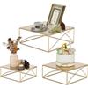 Nuptio Alzatina Dolci Torta Natalizia: Set di 3 Matrimonio Oro Cake Stand Wedding Espositori Decorazioni Supporto Cupcake Bomboniere Biscotti Piazza Metallo Anniversario Baby Shower