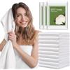 Luriseminger 10pcs Asciugamani USA e Getta Ispessito, 70 x 140cm Portatili Asciugamani Monouso, Telo Doccia Grandi Monouso per Parrucchiere Massaggi Cosmetologia e Pulizia