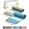 SOLTAKO Telo Mare - Fouta XXL - Asciugamano da spiaggia anti-sabbia - Telo da bagno per Hammam, Sauna, Yoga, Picnic - Fouta Beach 100x200 cm - Lenzuolo 2 Persone