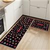 HSGLGNA Set di 2 tappeti da cucina antifatica, tappetini da cucina per la decorazione della casa e l'ufficio, impermeabili, antiscivolo, tappetini da cucina comodi (Zampe, 43x75+43x150cm)