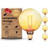 greenandco 4x Lampadina Vintage Edison LED | E27 G125 | ambra | 4W 200lm | 1800K luce extra calda | 320° | 230V | nessun sfarfallio | non dimmerabile