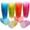 Matana - 40 Bicchieri in Plastica Colorati, 210ml - Reattivo alla Luce Nera/UV - Bicchieri da Festa Neon per Compleanni, Matrimoni, Barbecue - Resistenti e Riutilizzabili