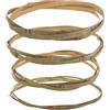 FINGERINSPIRE 4 rotoli di strisce di bambù per tessitura 4 stili di strisce piatte in vimini di bambù naturale verde oliva sottili strisce piatte larghe strisce di bambù rattan per fai da te tessitura