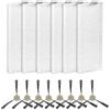 BRUVISH (14 pezzi) Filtro di ricambio e spazzola laterale compatibile con robot aspirapolvere Lefant M210B M213S M210S M210 M213 OKP Life K2 K3 K3A K4 K5, 6 filtri HEPA 8 spazzole laterali