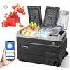 AAOBOSI Frigoriferi Portatile 43L, Frigo Portatile Doppia Zona, -20℃ a 20℃, 12/24V DC e 100-240V AC, Robusto Frigo Portatile Per Auto, Camion, Barche, Case, Campeggio