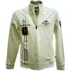 Aeronautica Militare Felpa full-zip FE1869 Frecce Tricolori da uomo, maglia, cardigan (IT, Testo, L, Regular, Regular, White beige)