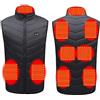 KHBTFNB Gilet Riscaldato con 9 Zone di Riscaldamento, Unisex USB Scaldacorpo Gilet con 3 Livelli di Riscaldamento, Lavabile Giacca Riscaldata, per All'aperto Cavalcare Escursionismo Sciare(Black,XL)