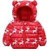 Generico Ragazzi 1 Anno Antivento Jeans Piumini Bambino Da Cappotti invernali per bambini Neonati maschi Giubbotti imbottiti per orsi Cappotti invernali per Ragazzi Ecopelle Trench (Red, 12-18 Months)