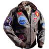 Noble House Giacca da uomo Aviation Top Gun Mavericks in Pelle di Toro Marrone scuro, marrone scuro, M