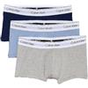 Calvin Klein, Men's, Low Rise Trunk 3Pk 000NB3967A, Blue (New Navy, Troposphere, Grey Heather), S