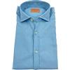 grigio Camicia Uomo Cotone/Lino Regular con Pinces Art.50t2-620 Azzurro (41)
