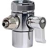 PAROAD 1-Via 5/16 Pollici OD Valvola di Spostamento del Rubinetto Cromato per Filtro Acqua da Lavandino, Depuratore Acqua, Filtro RO ad Osmosi Inversa, Adattatore per Rubinetto a Tubo