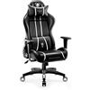 Diablo Sedia Gaming Ergonomica X-One 2.0 | Poltrona Gaming con Braccioli Regolabili, Supporto Lombare, Funzione di Inclinazione | Sedia Gamer, Gaming Chair, Sedia da Ufficio | Normal (L) | Nero-Bianco