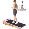 bigzzia Tapis Roulant Elettrico con Inclinazione, 4 in 1 Tapis Roulant Elettrico Pieghevole Salvaspazio, 8km/h Walking Pad, Display LED, Tapis Roulant Salvaspazio (Rosa rosato)