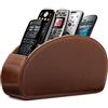 Londo Porta Telecomandi con 5 scomparti - Per contenere telecomandi di TV, stereo, decoder, DVD, Blu-Ray - in Pelle con fodera interna in suede. Adatto per salotto o camera da letto