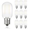 Genixgreen Lampadina LED E14 1W T22 Filamento Mini LED Vintage Equivalente 10 Watt,Luce Notturna Bianco 2700K 100Lm,per Frigorifero Forno,AC 220-240V,Non Dimmerabile,10Pezzi