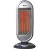 Bakaji Stufa al Carbonio basso consumo 2 Elementi Riscaldanti 900W con Potenza Regolabile 450/900W Oscillazione Orizzontale Altezza 61cm per Interno Design Moderno