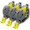 Pristar 3x Pristar Nastro per Etichette Compatibile di Ricambio per Termoretraibile HSe-641 HSe641 HSc-641 17,7mm Nero su Giallo per P-Touch E550WVP PT-E300VP PT-P710BT P910BT PT-P750W PT-E310BTVP PT-E560BTVP