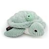 LES DÉGLINGOS 73503 Ptipotos Sauvenou La Tartaruga Mamma e Bambino Peluche Velluto a Coste, Menta, 26,4 x 10 x 29,5 cm