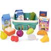B. toys - Raccolta fresca - Cestino e cibo da gioco - 18 pezzi di cibo giocattolo - Drogheria, cucina, gioco cucina - Set di giochi di finzione per bambini e ragazzi - 2 anni +