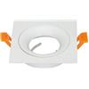 Zarivy Incasso quadrato LED 1xGU10 bianco 2x9,2x9,2 cm 8 cm di taglio, ideale per illuminazione moderna e decorativa in soffitti.